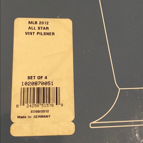 Waterford 2012 MLB Allstar Pilsners, Set of 4 - Picture 4 of 5